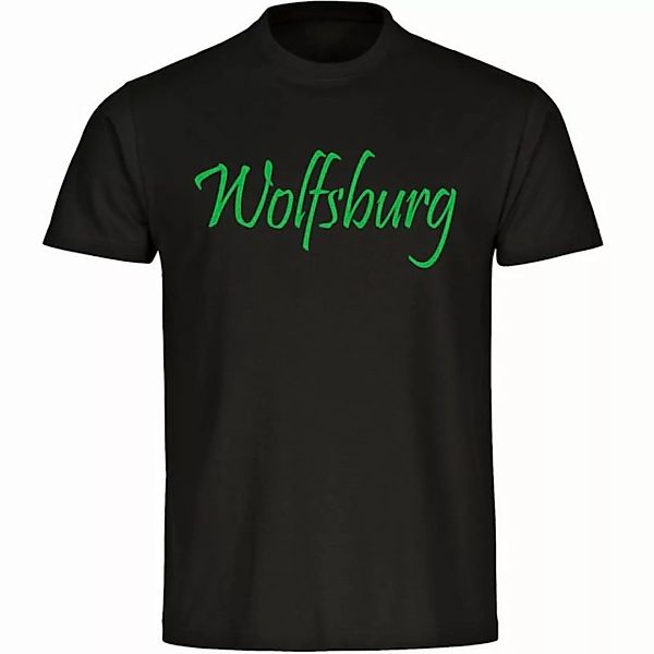 multifanshop T-Shirt Herren Wolfsburg - Schriftzug - Männer günstig online kaufen