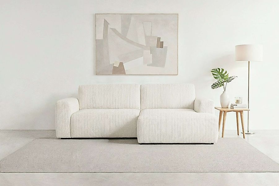 andas Schlafsofa »Noord Schlafecksofa, Breite 250 cm« Cord, Struktur, Webst günstig online kaufen