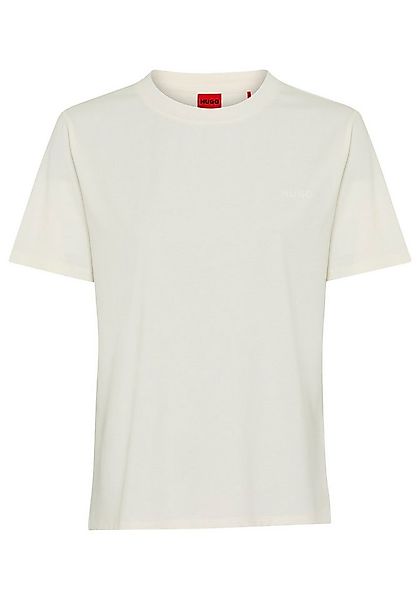 HUGO T-Shirt mit rundem Ausschnitt, regular fit, toniges Markenlogo günstig online kaufen