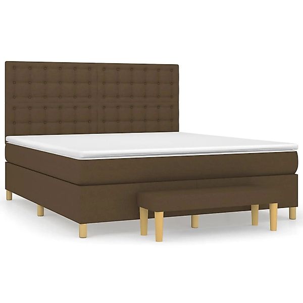 vidaXL Boxspringbett mit Matratze Dunkelbraun 180x200 cm Stoff1395140 günstig online kaufen