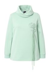 Ulla Popken Sweatshirt Sweatshirt Blüten Stehkragen günstig online kaufen
