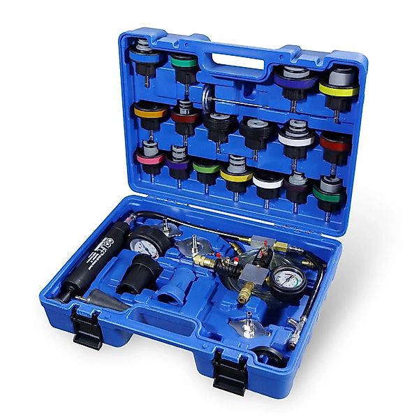 CCLIFE 28tlg Kühlsystem Tester Abdrückgerät Befüllgerät Kühler Lecksucher günstig online kaufen