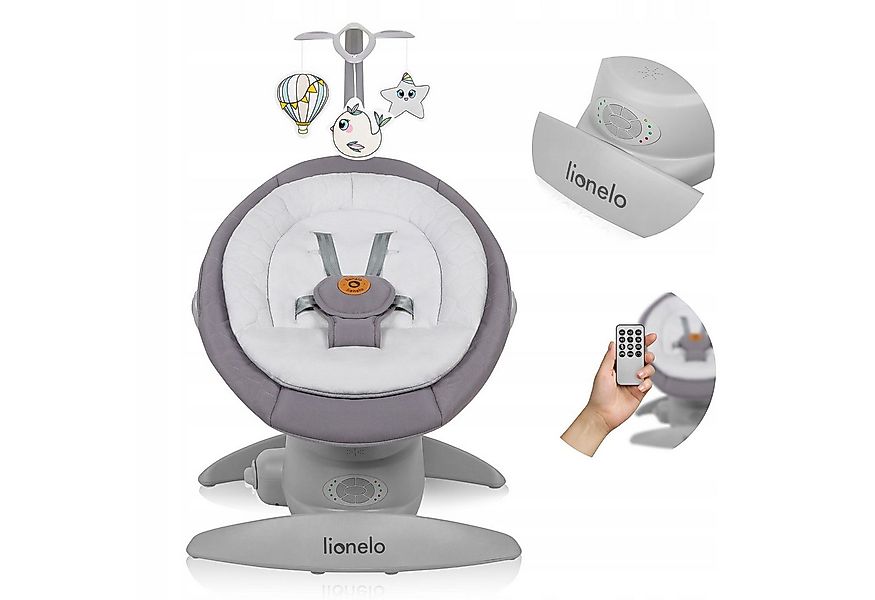 lionelo Babywippe MELL, 0-9 Jahren/360°/Bluetooth/Fernsteuerung/12 Melodien günstig online kaufen