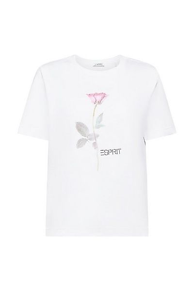 Esprit T-Shirt Baumwoll-T-Shirt mit Grafikprint (1-tlg) günstig online kaufen