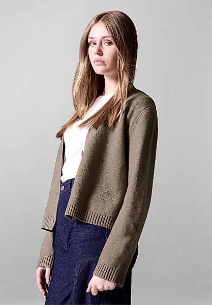 STREET ONE STUDIO Strickjacke, aus softem Materialmix günstig online kaufen