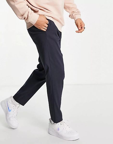 Selected Homme – Elegante, schmal zulaufende Hose in Marineblau mit schmale günstig online kaufen
