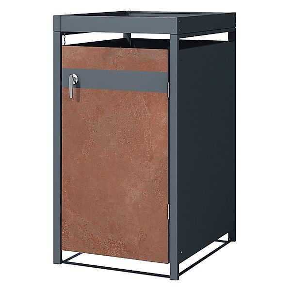 ML-Design Mülltonnenbox 1Er mit Pflanzdach 240L 68x80x124 cm Rost-Optik Sta günstig online kaufen