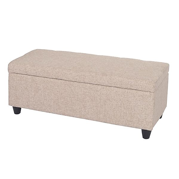 MCW Aufbewahrungs-Truhe Kriens Stoff/Textil 45x114x45cm Beige günstig online kaufen
