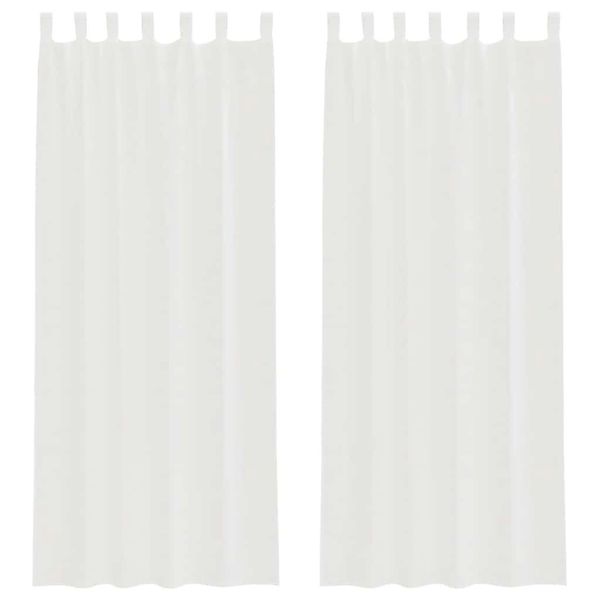 vidaXL Voile Vorhänge mit Schlaufen 2 Stk Weiß 140x260 cm 4102335 günstig online kaufen
