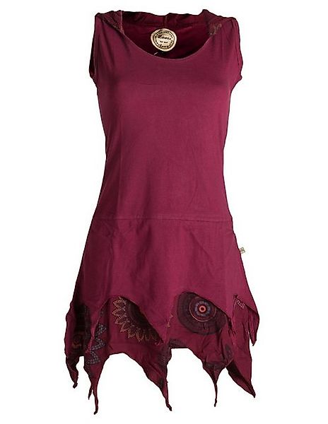 Vishes Tunikakleid Zipfelige Elfentunika Lagenlook Blumen bedruckt Hippie, günstig online kaufen