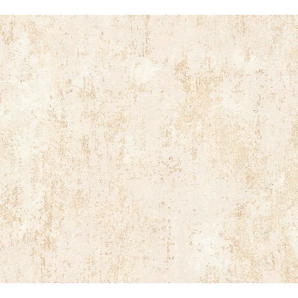A.S. Creation Vliestapete Struktur Oberfläche 10,05 x 0,53 m Creme-Metallic günstig online kaufen
