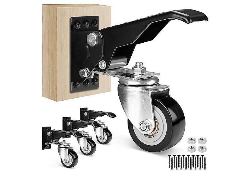 XERSEK Lenkrolle 4X 50mm Schwerlastrolle Transportrollen Absenkbar für Werk günstig online kaufen