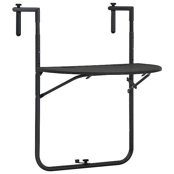 vidaXL Balkon-Hängetisch Braun 60x64x83,5 cm Kunststoff Rattan-Optik 47895 günstig online kaufen