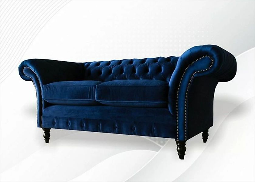 JVmoebel Chesterfield-Sofa, Zweisitzer Couch Polster Sofa 2 Sitz Textil Cou günstig online kaufen