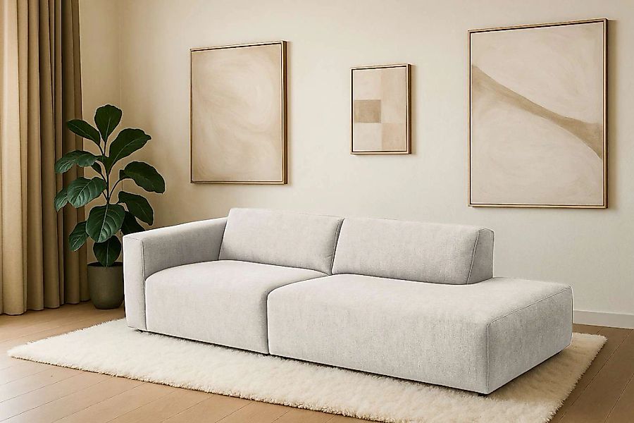 andas 2-Sitzer "Noord mit Kedernaht, Breite 227 cm", Cord, Struktur, Websto günstig online kaufen