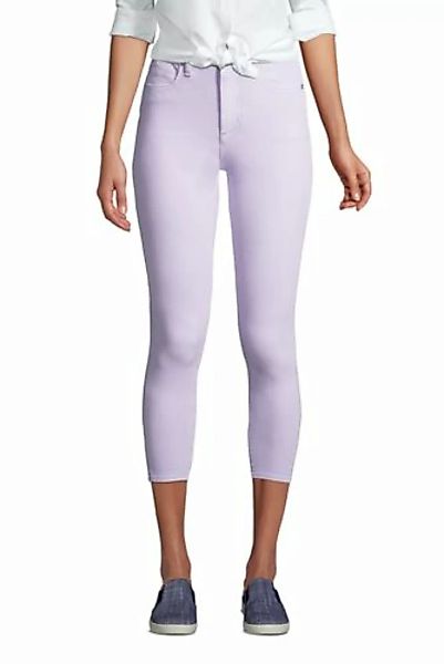 High Waist 7/8-Leggings-Jeans mit Stretch in Farbe, Damen, Größe: L Normal, günstig online kaufen