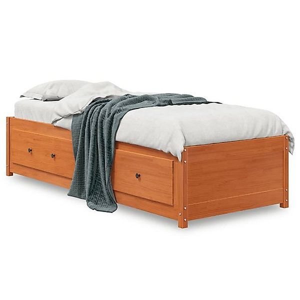 vidaXL Bett, Tagesbett Wachsbraun 90x190 cm Massivholz Kiefer günstig online kaufen