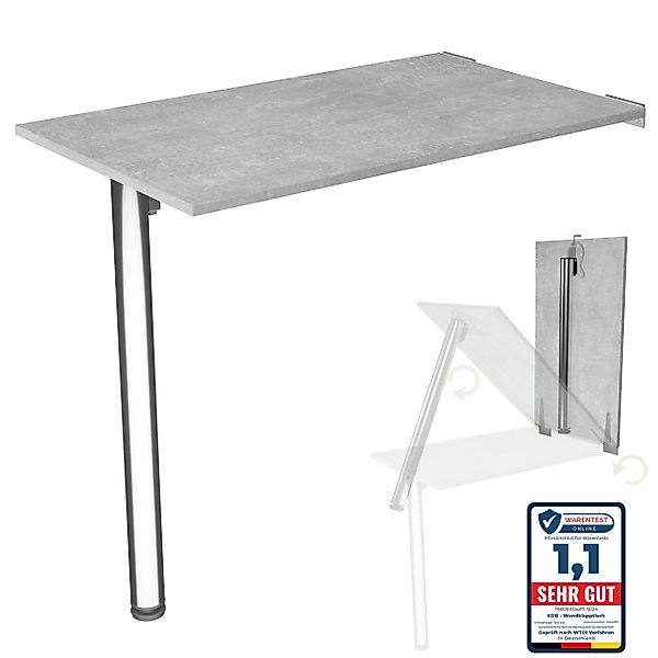 KDR Produktgestaltung Klapptisch 80x50 Wandklapptisch Esstisch günstig online kaufen