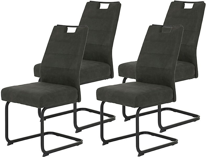 HELA Freischwinger »KERSTIN«, (Set), 4 St., Microfaser VINTAGE-Polyester, F günstig online kaufen