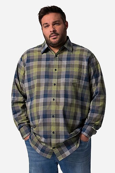 Men Plus Kurzarmhemd Karohemd Langarm Kentkragen Comfort Fit günstig online kaufen