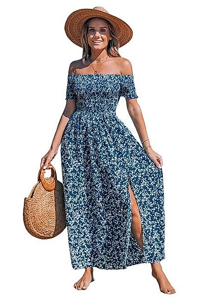 Cupshe Off-Shoulder-Kleid Ditsy Trägerloses Maxikleid günstig online kaufen