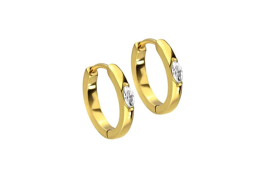 FILANGO Piercing-Set Chirurgenstahl Ohrclicker Creolen EINGEFASSTER günstig online kaufen