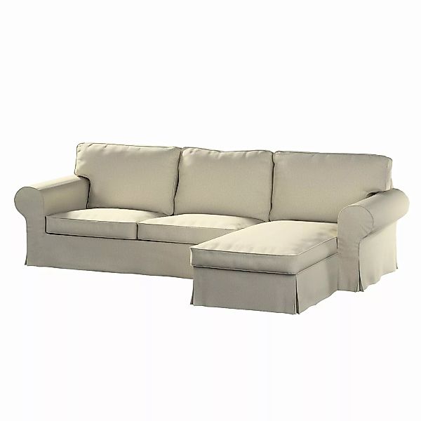 Bezug für Ektorp 2-Sitzer Sofa mit Recamiere, beige-grau, Ektorp 2-Sitzer S günstig online kaufen