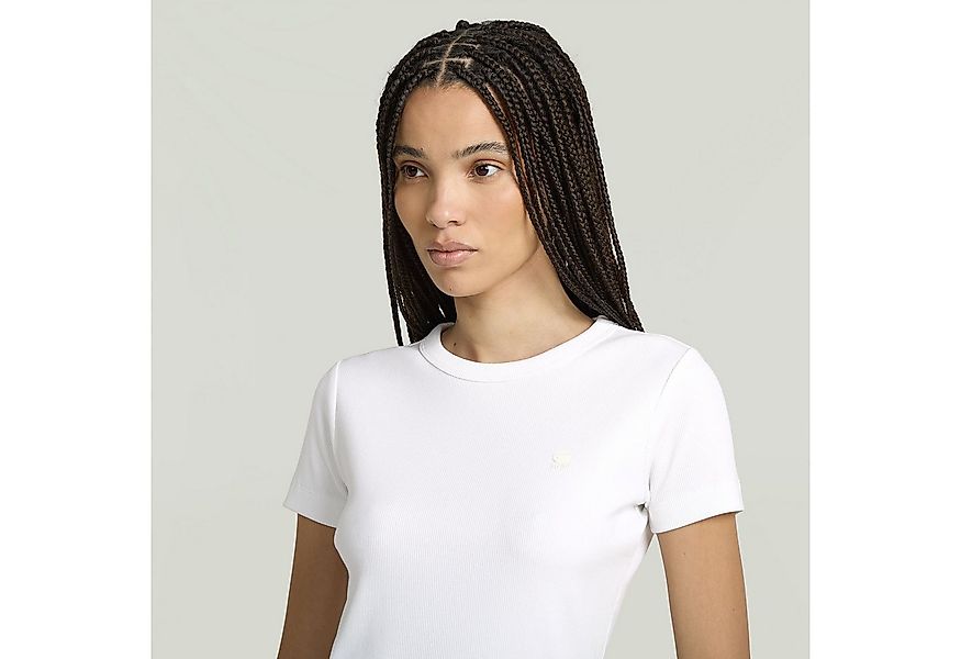 G-STAR T-Shirt Rib Cap Sleeve aus Rippjersey, Slim Fit günstig online kaufen