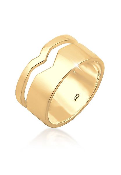 Elli Fingerring Bandring Breit Geo Design günstig online kaufen