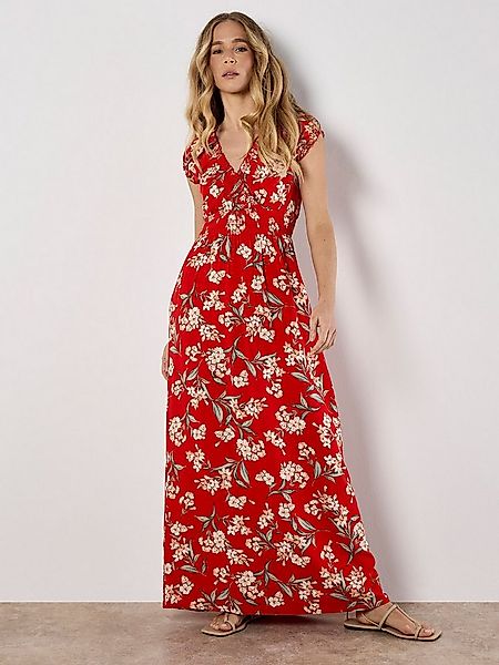 Apricot Maxikleid Flowing Jasmine Kleid mit Smokdetails günstig online kaufen