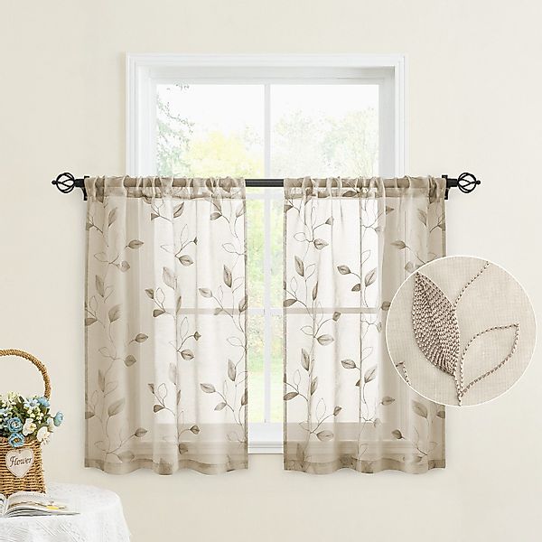 BYSURE Scheibengardine Voile Scheibengardinen modern Wohnzimmer günstig online kaufen