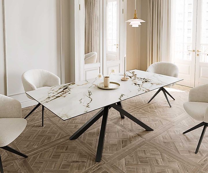 DELIFE Esstisch Edge, Keramik Calacatta Luxe günstig online kaufen
