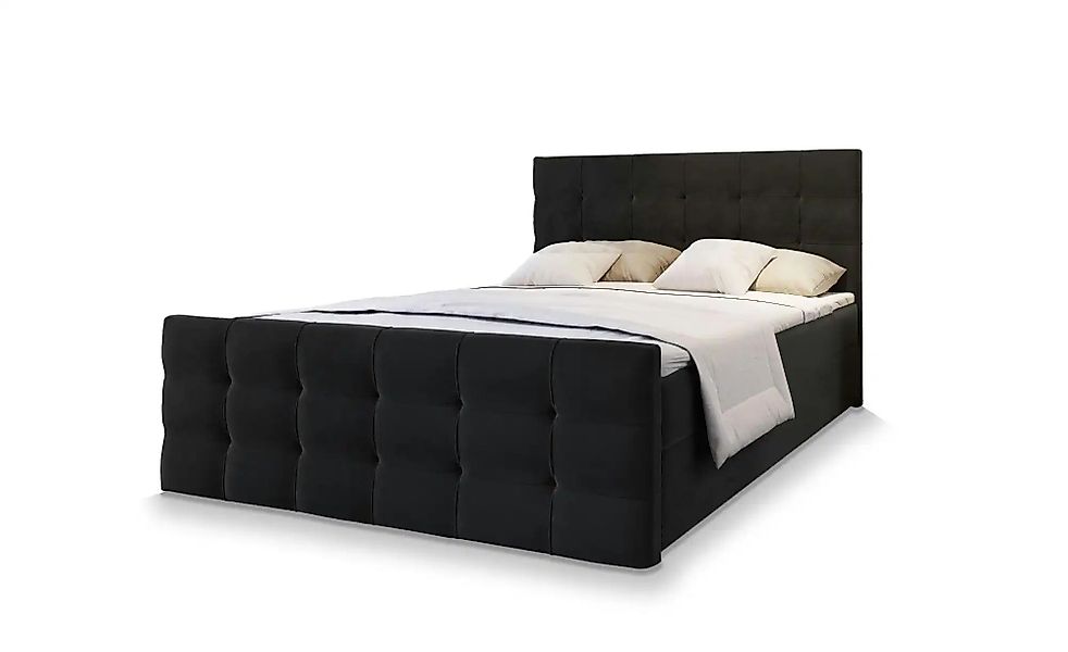 MASSENO Boxbett mit Bettkasten Amon ¦ schwarz ¦ Maße (cm): B: 140 H: 98 Bet günstig online kaufen