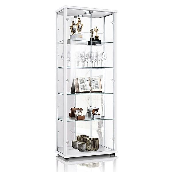 K-Möbel Glasvitrine C1084 (Glasvitrine (176x67x33 cm) mit 2 Glastüren) Glas günstig online kaufen