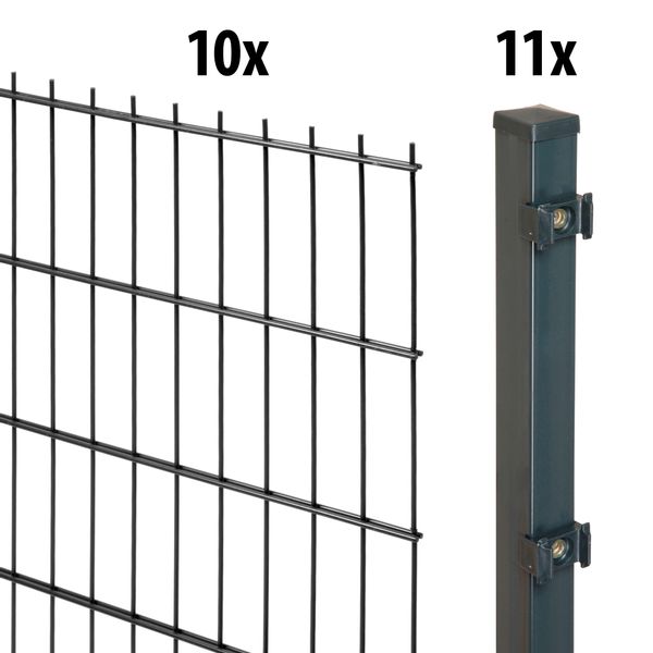 GARDEN 'N' MORE Doppelstabmattenzaun Standard, (21-St), günstig online kaufen