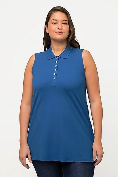 Ulla Popken Poloshirt Polotop Regular Polokragen ärmellos günstig online kaufen