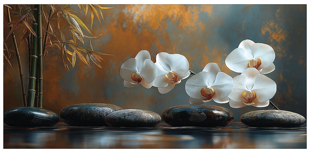 Levandeo® Leinwandbild, XXL Leinwand 115x55cm Wandbild günstig online kaufen
