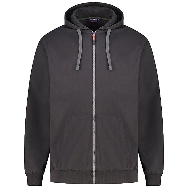 ADAMO Sweatjacke mit Kapuze Farbe schwarz Größe: 7XL günstig online kaufen