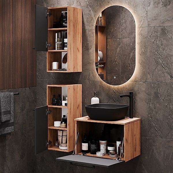 Planetmöbel Badmöbel-Set Astra, (Waschbeckenunterschrank, 4-St., Badezimmer günstig online kaufen