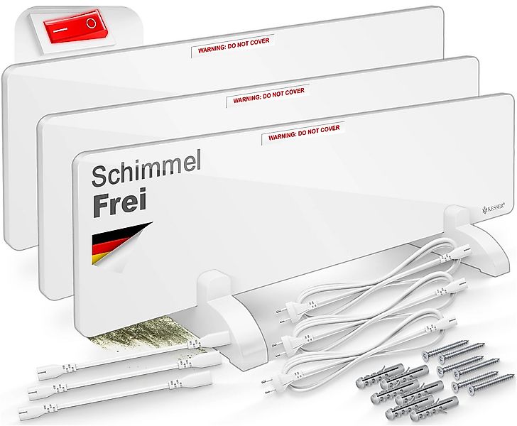 KESSER Infrarotheizung 3x Anti Schimmel Heizung 50W Infrarot Bad Wandheizer günstig online kaufen