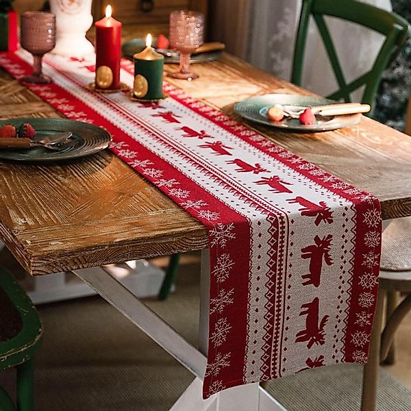 FOUORTUNATE-BEE Tischläufer Weihnachtsdeko Innen Tischläufer Weihnachten günstig online kaufen