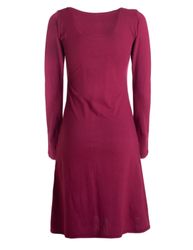 Vishes Tunikakleid Damen Langarm-Shirtkleid Tunika-Kleid Baumwollkleid günstig online kaufen