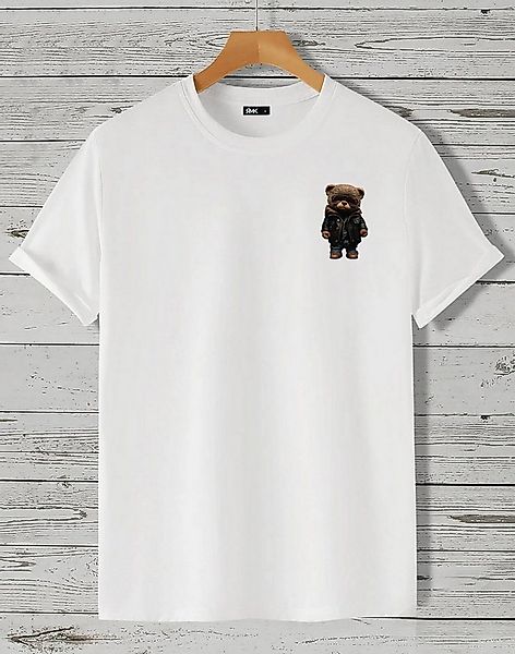 RMK T-Shirt Herren Shirt Rundhals Basic Druck (Teddybär Sonnenbrille Lederj günstig online kaufen