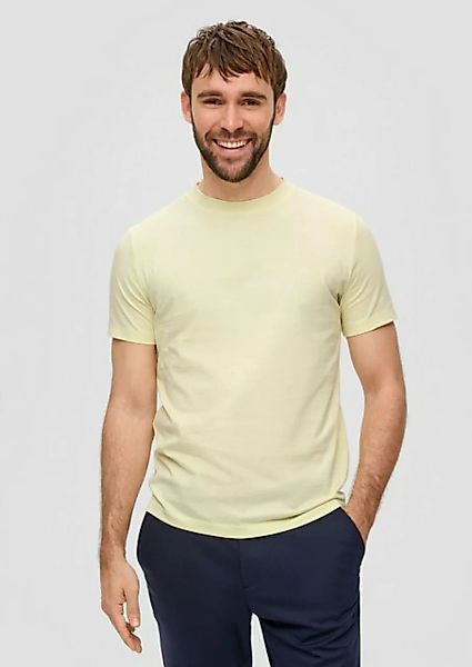 s.Oliver BLACK LABEL Kurzarmshirt Jerseyshirt im Slim Fit Blende günstig online kaufen