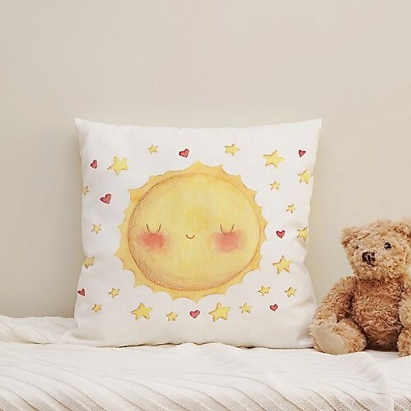 queence Dekokissen »Vollmond mit Gesicht«, Kissenhülle mit HD Premium Druck günstig online kaufen