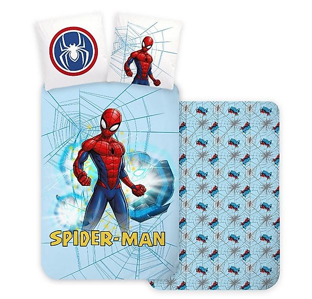Spiderman Bettwäsche Spiderman Light Blue Kinderbettwäsche 100×135 cm, 40×6 günstig online kaufen