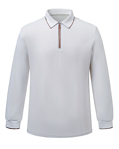 Allthemen Langarmshirt Langarm-Poloshirt mit Polokragen und Halbzip Herren günstig online kaufen
