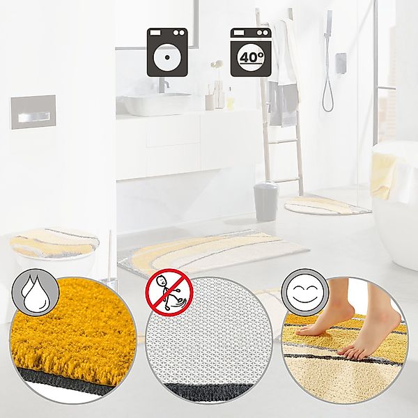 REDBEST Badematte WC-Vorlage "Lynn", Höhe 20 günstig online kaufen