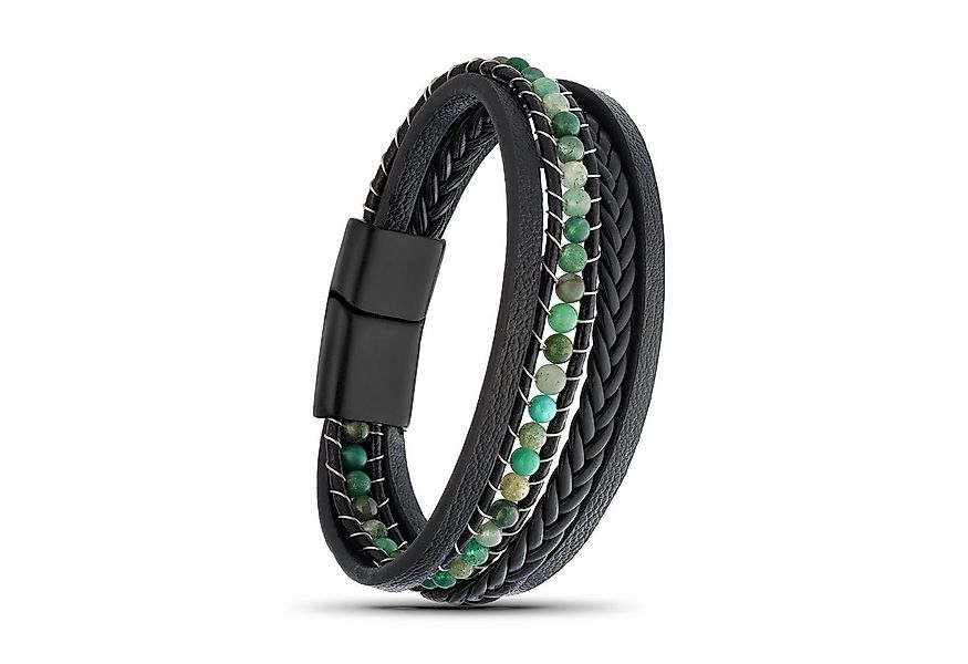 NAHLE Lederarmband Lederarmband mit Achat Perlen (inkl. Schmuckbox), aus Le günstig online kaufen