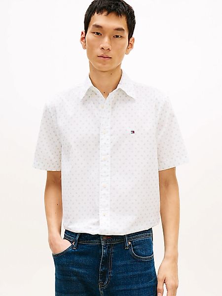 Tommy Hilfiger Kurzarmhemd "FLEX POPLIN PRINT Regular Fit" günstig online kaufen